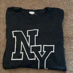 Soft dark gray NY sweater